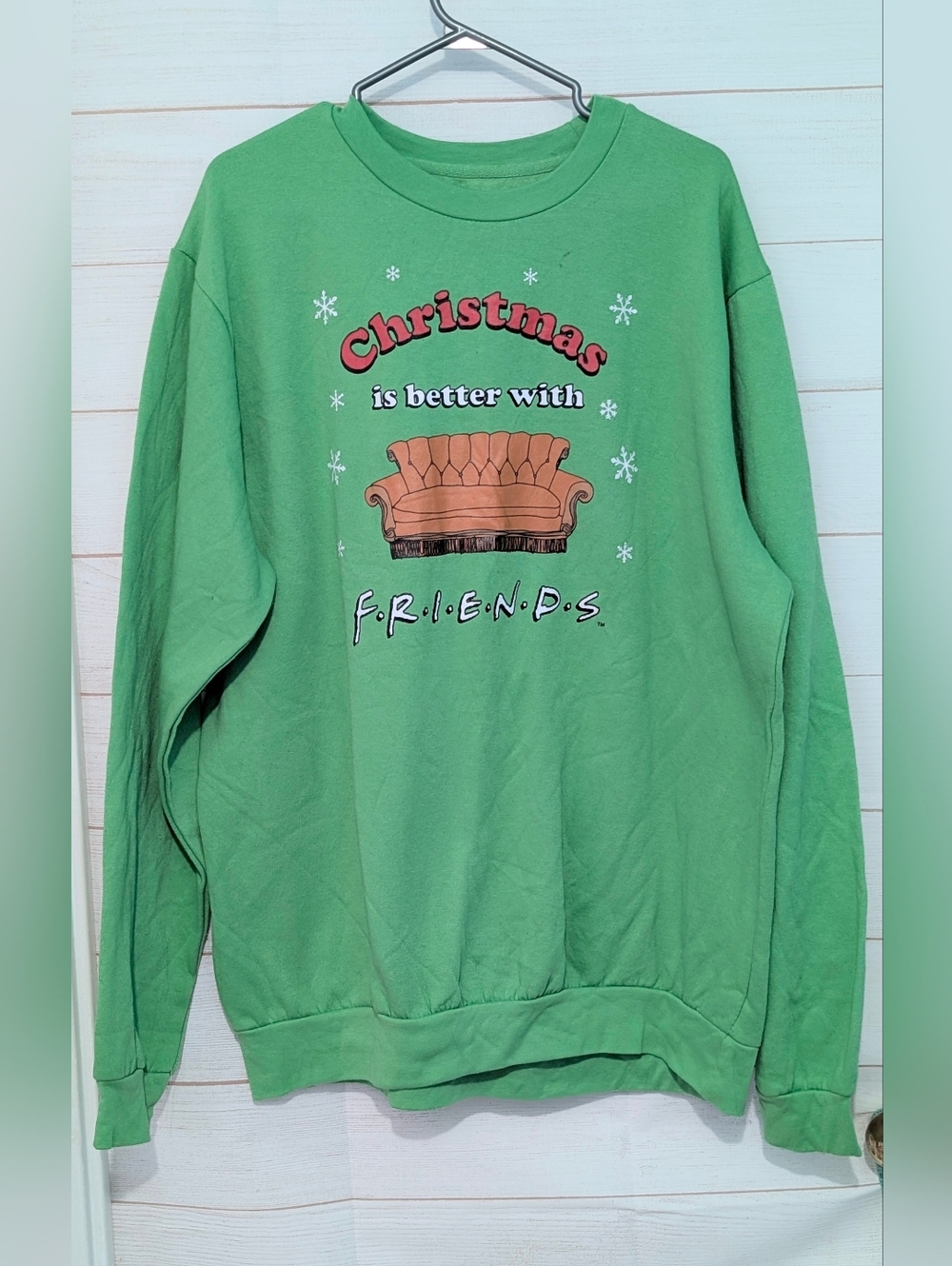 Ripple Junction Green 'Christmas is Better with FRIENDS' Crewneck Plus Size 2X
